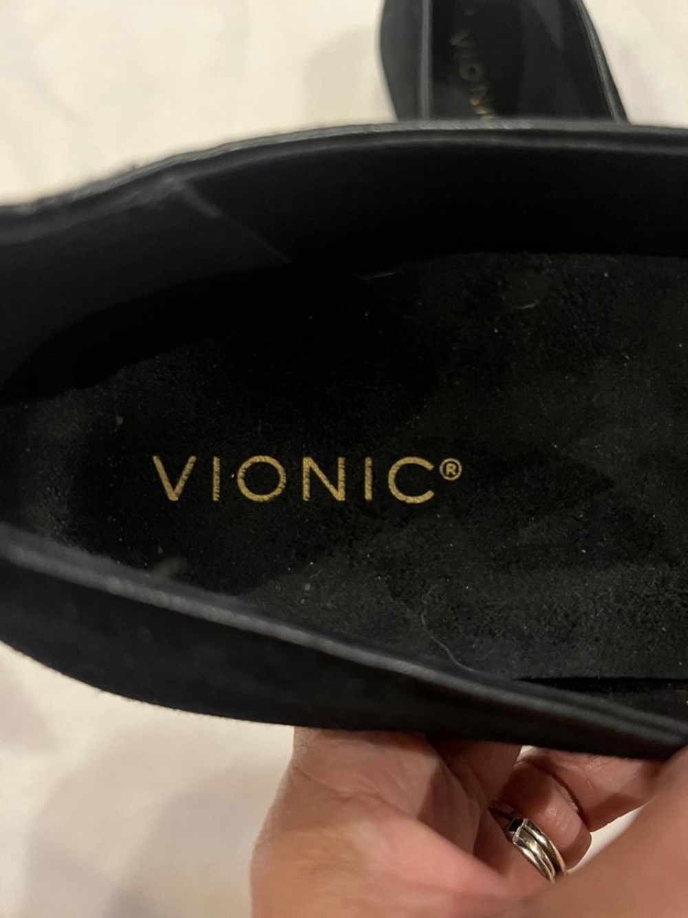 Vionic Coral Venetian Black Suede Slip-On Loafers size 8 - Picture 2 of 11